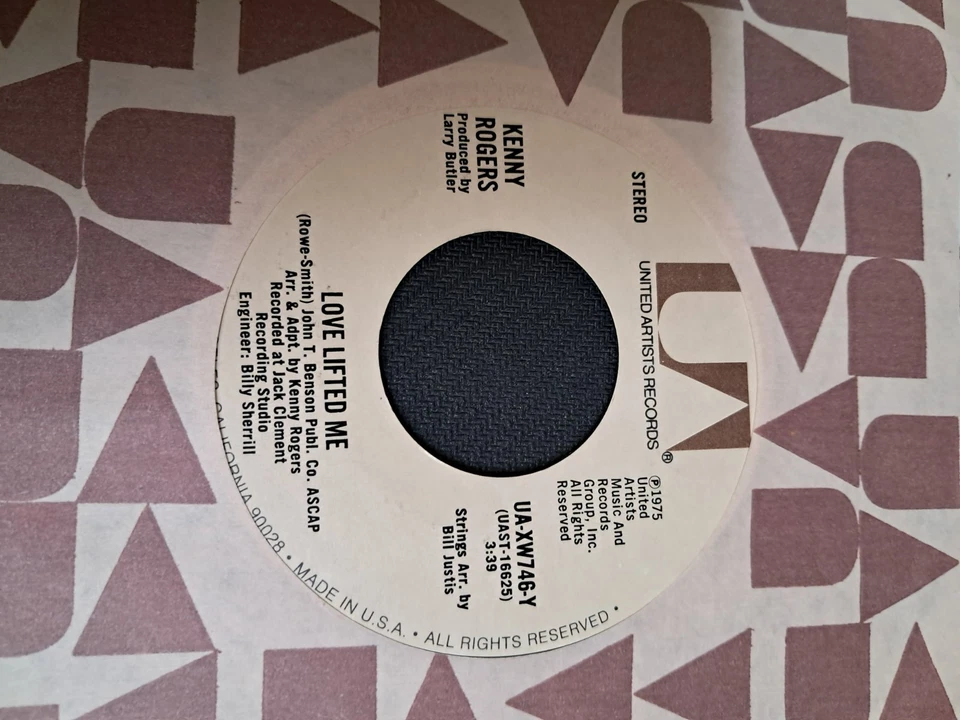 KENNY ROGERS. LOVE LIFTED ME/HOME MADE LOVE. 7" BRAND NEW U.S.A. COPY, SEE PICS - Image 2 of 4