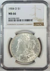 1904 O Morgan Silver Dollar NGC MS-66