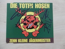 Die Toten Hosen autographs signed CD cover "Ten Kleine Jägermeister"