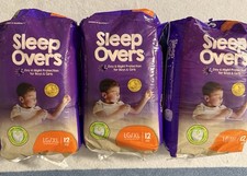 3 Pack Of CUTIES SLEEP OVERS PULL ON DISPOSABLE OVERNIGHT BRIEFS