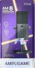 FIFINE Ampligame AM8 Dynamic USB/XLR Microphone Black Windows Mac PS4 PS5