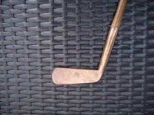 Early 1880's Antique Hickory Shaft F H Ayers Gunmetal SF Putter D2 SW