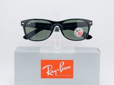 Ray-Ban New Wayfarer RB2132 55mm Square Polarized Unisex Sunglasses - Green Lens