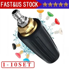 4.0GPM High Pressure Washer Rotating Turbo Nozzle Spray Tip 4000PSI 1/4" Quick√