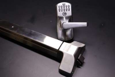 Schlage Keyless Keypad WITH Panic Bar Keyless Entry Commercial Door Push Bar
