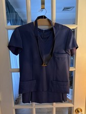 Valentino Martha Boutique Navy Blue 2 Piece Skirt Set vintage rare late 60s
