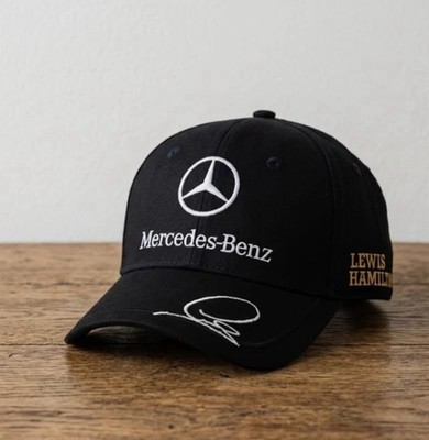 Hat Mercedes AMG Petronas F1 Team Cap Black Adjustable Racing Hat Curved Brim