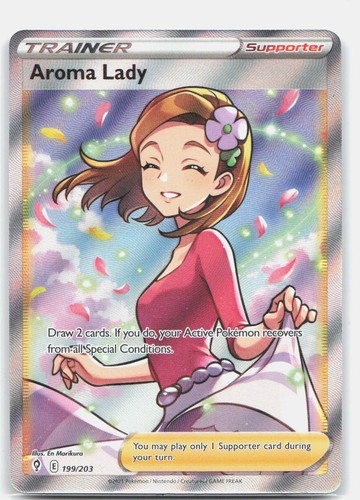 Aroma Lady 199/203 Ultra Rare Evolving Skies Pokemon Holo Near Mint