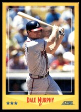 Dale Murphy 1988 Score #450 Atlanta Braves MLB READ FREE SHIPPING AutographDen