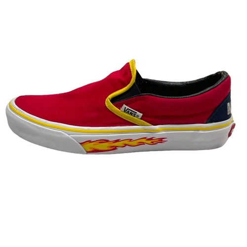 Sneaker Vans Molly Pop Rosso Giallo Fiamma Slip On Taglia Donna 7 Uomo 5 5
