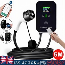 Type 2 Electric Car Charging Station 32A 7KW EV Charger With 5M Cable New