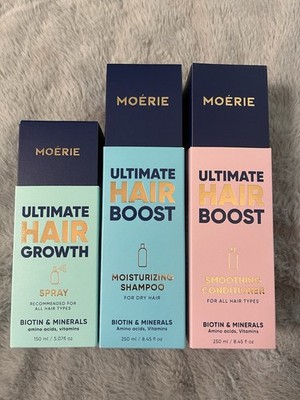 Moerie Ultimate Hair Boost Shampoo, Conditioner & Hair Growth Spray