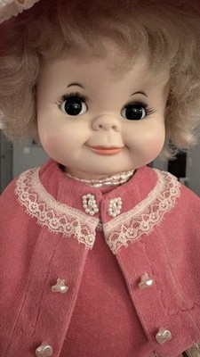 Rare 60 s Doll 20'' Tall, Plastic, Sleepy Eye,Rooted Hair,Originl Gorgeous Attire
