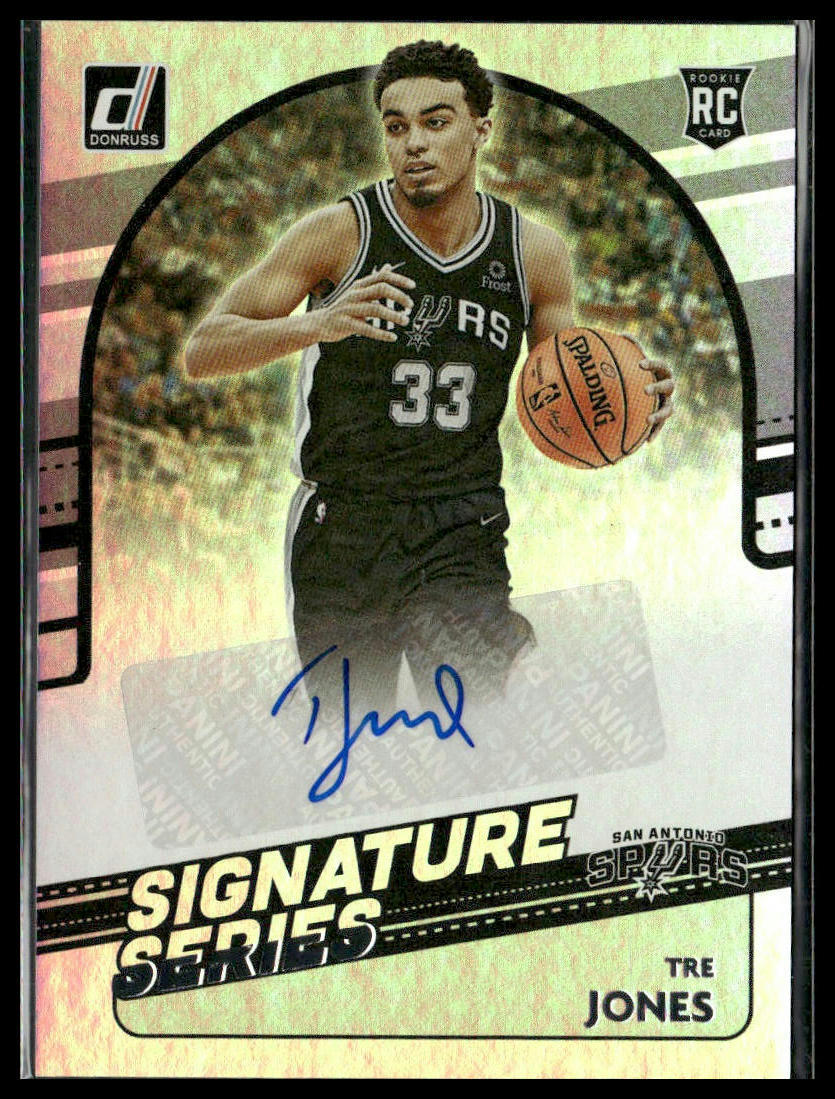 2020-21 Donruss #SG-TJO Tre Jones Signature Series San Antonio Spurs