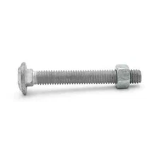 5/16"-18 x 1-1/2" Hot Dip Galvanized Carriage Bolt w/Nuts, Full Thread, Qty 100