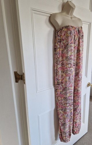 Zimmermann pink feather print jumpsuit size 0 UK 6 - Picture 2 of 5