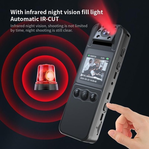 Body Camera with Audio & Video Recording Mini Police Bodycam Portable Camcorder - Picture 4 of 6