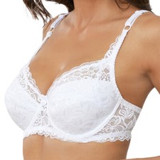 Minimizer Plus Size Sleep Unlined Full Coverage Lace Bra ABCD