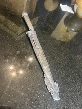 Large INOX Brazilian Gaucho Engraved 7" Fixed Blade Knife With Sheath