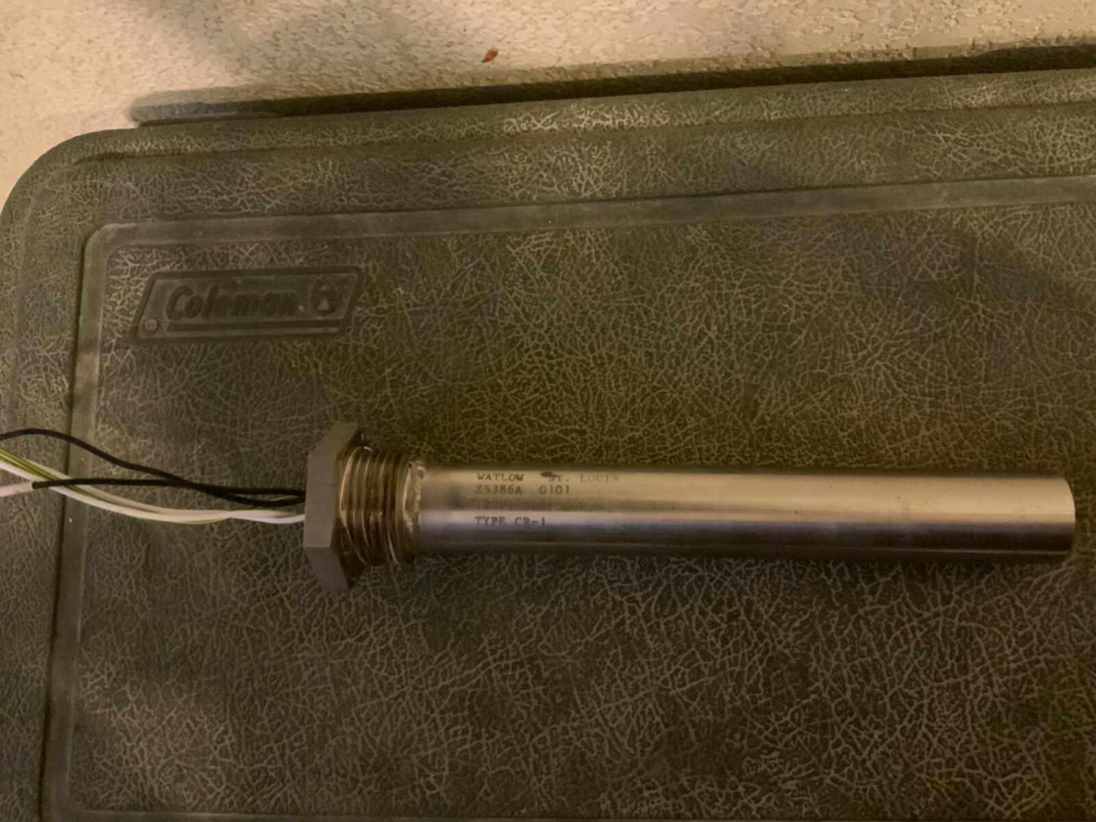 Used Watlow  Immersion Cartridge Water heater 120V 500W Heat Element Replacement