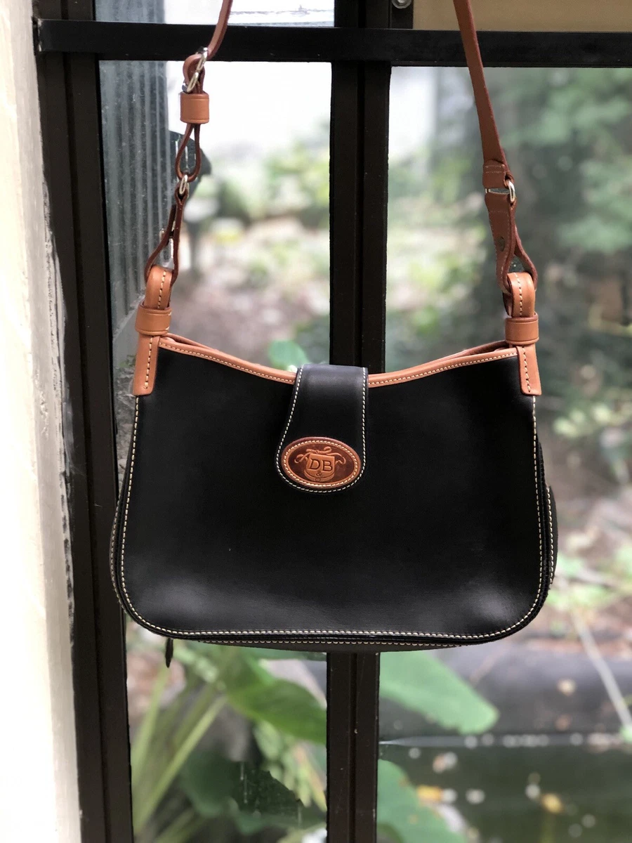 Vintage Dooney & Bourke Black Leather Crossbody