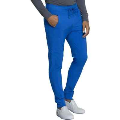 NWT - INFINITY Cherokee Men's CK200A Royal SCRUB PANTS Modern Fit JOGGER - M