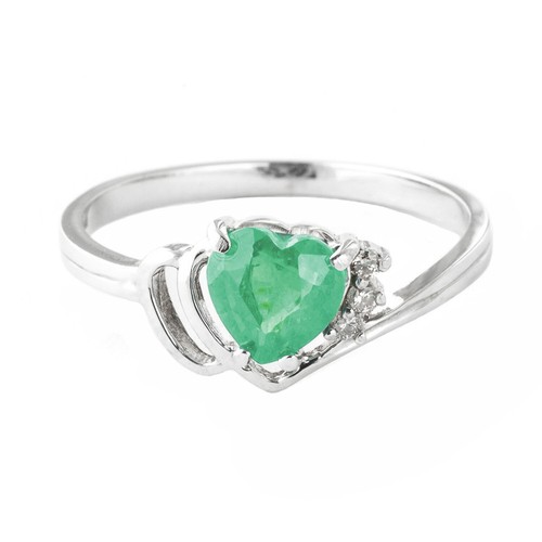 14K. SOLID GOLD RING WITH NATURAL DIAMONDS & EMERALD - 第 16/18 張圖片
