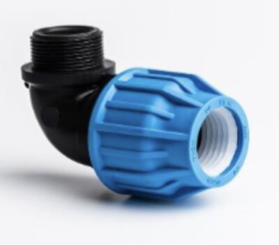 Raccordo A Compressione Per Tubi PE Gomito 90° 40 X 40 Mm - Foto 10