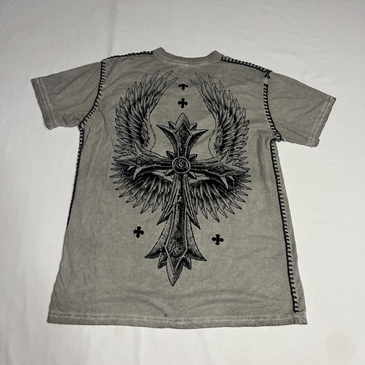 国内未入荷 FLYERRER - Grunge Brush-Stained Raw Hem T-Shirt s-l1200.jpg