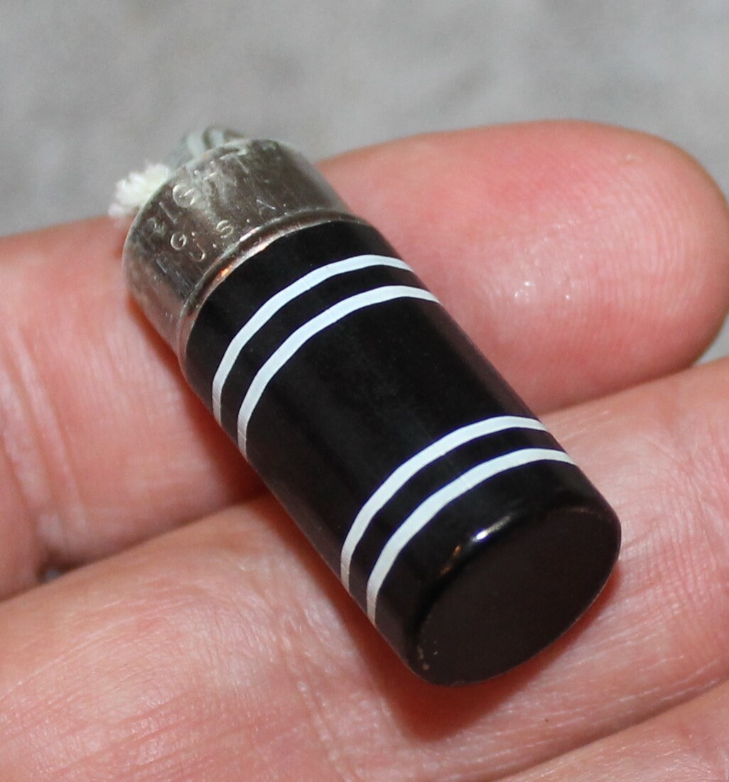VINTAGE STRIPED MINIATURE CYLINDER LIGHTER ALLBRIGHT USA