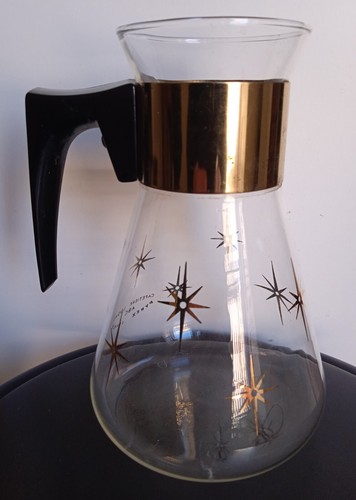 Vintage 60 RARE cafetière 8 tasses Pyrex France LEGAL Atomic Starburst C64 - Picture 5 of 8