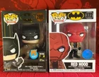 Funko Pop BATMAN Dawned #288 (PX) & RED HOOD #372 (PIAB) Exclusives + Protectors