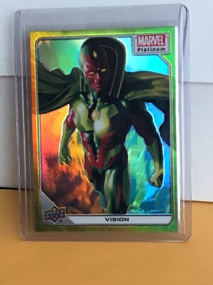 Vision  2023 UD Marvel Platinum Yellow Rainbow #16 Nice