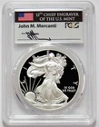 2015 W AMERICAN SILVER EAGLE MERCANTI SIGNED $1 PROOF 1 oz COIN PCGS PF 70 DCAM