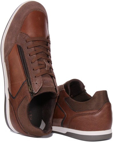 Geox U Renan B Side Zip Lace Up Low Top Suede Sneaker Brown Mens UK 6 – 12 - Bild 4 von 12