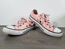 Converse All Star 662330C Storm ROSE Pink Leather Sparkly KIDS Sneakers Sz 1
