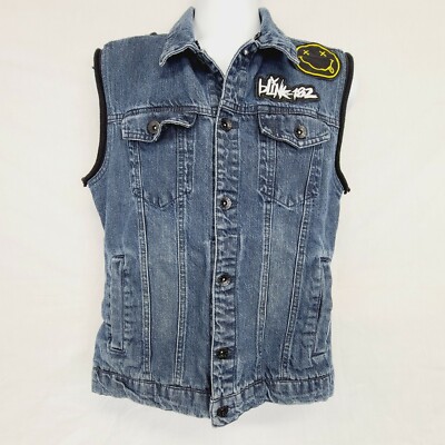 Vaundy “little punk” Pocketfull Vest M RUDE Jean Vest Size M Mens Blue Denim Punk Rock | eBay