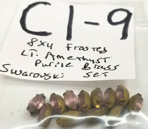12 Vtg Navette 8x4mm 7x5mm Swarovski Rhinestone Loose & brass set Findings 5004 - 第 56/70 張圖片