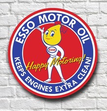 ESSO &Ouml;L TROPFEN M&Auml;DCHEN WANDSCHILD PLAKETTE OLDTIMER BENZIN & &Ouml;L OLDTIMER MOTOR