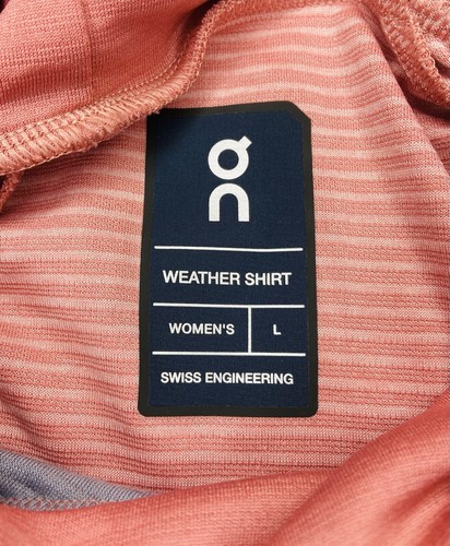 On Cloud Weather Shirt ZAP Endurance Damen rot/grau L/S Cowl Running Top; L - Bild 8 von 11