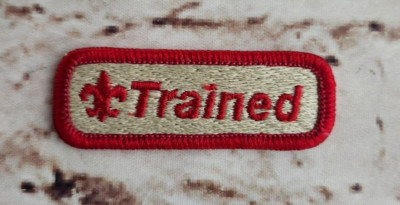 BSA Boy Scouts, Trained Patch, Red/Tan, New