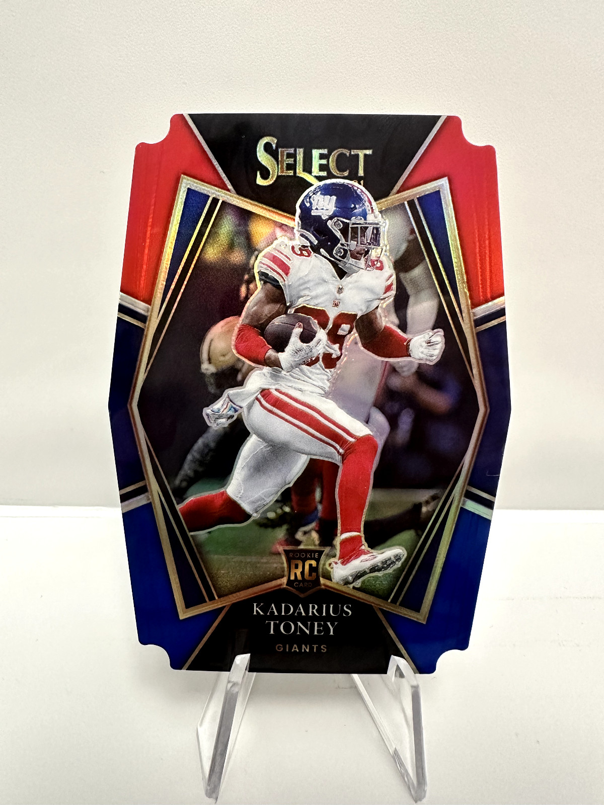 Kadarius Toney RC - 2021 Panini Select Red & Blue Prizm Die-Cut #152 - NY Giants