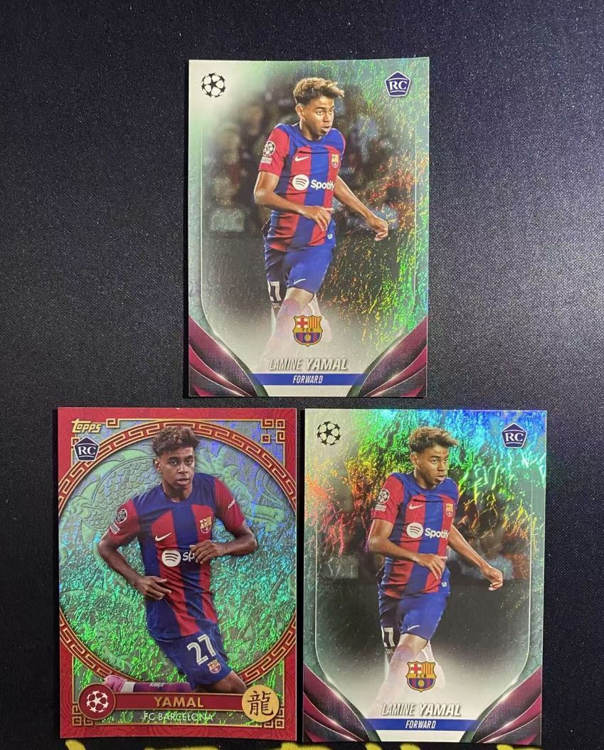 Lamine Yamal 2024 Topps UCC Dragon Jade Refractor RC Rookie SP lots3 -vi