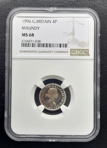 1996 Great Britain MAUNDY 4p Four Pence. Elizabeth II: NGC MS68