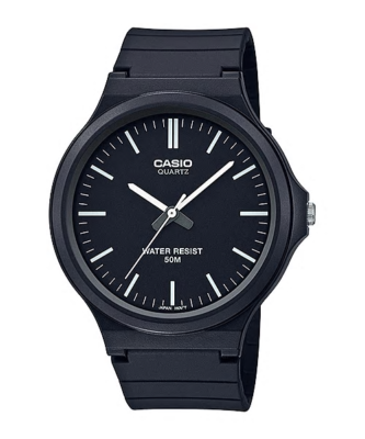 Casio MW240-1EV, Analog Watch, Black Resin Band, 50 Meter Water Resistant