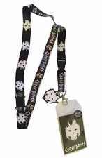 Captain America Crossbones Lanyard Id Holder With PVC Charm, Key Fob  Sticker