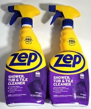 Lot Of 2 Bottles - ZEP Shower Tub and Tile Cleaner, 32 oz Each