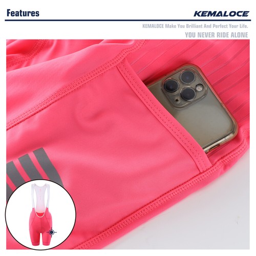 KEMALOCE Cycling Bib Shots Women Pink&Black&Blue Padded S-3XL Summer Bike Shorts - Picture 17 of 27