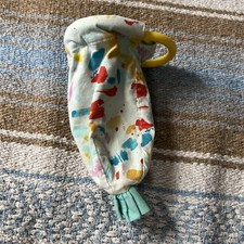 Lovevery Baby Sensory Toy Crinkle Pouch with Teether   Organic Cotton Infant Toy