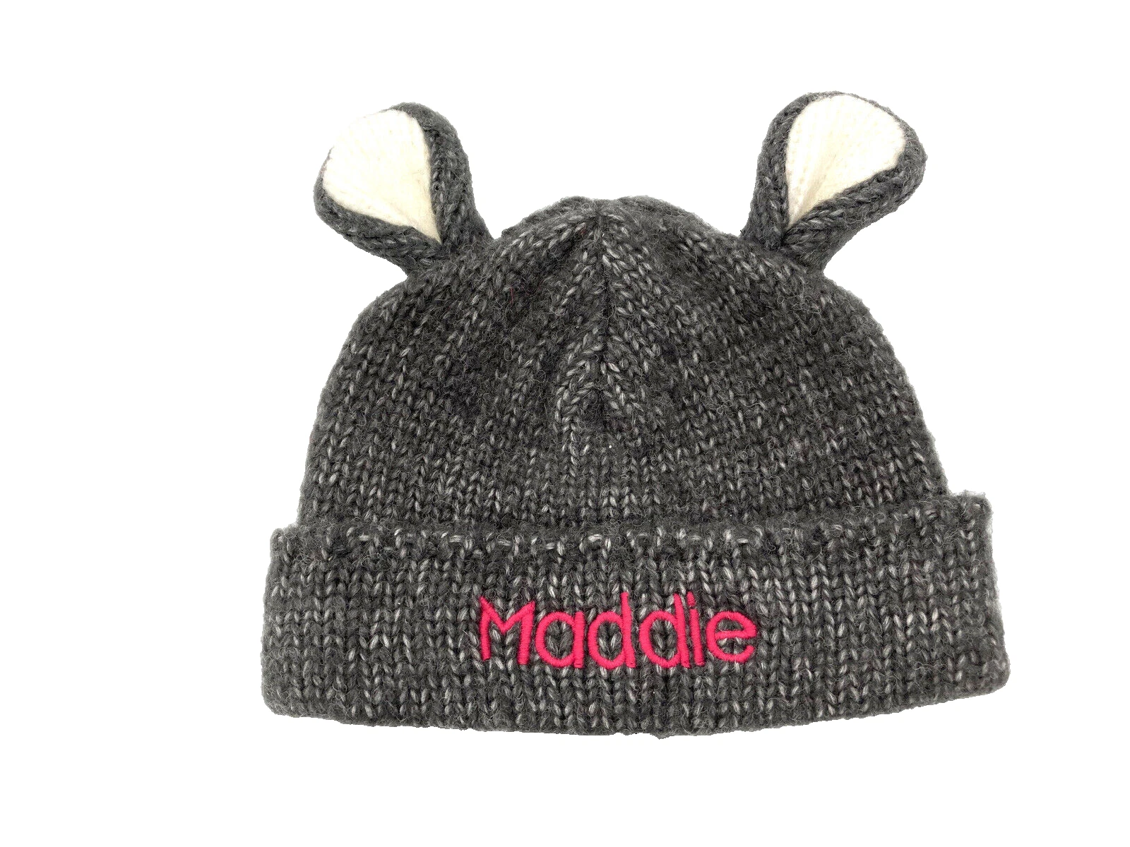 Mark and Graham Gray Knit Bunny Hat MADDIE mono Baby 2020 stock 10